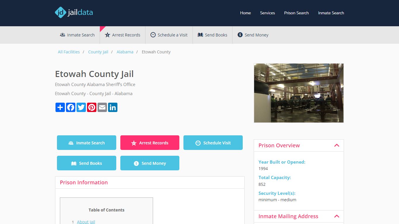 Etowah County Jail: Mugshots, Jail View, Visitation, Bail, Send Money ...